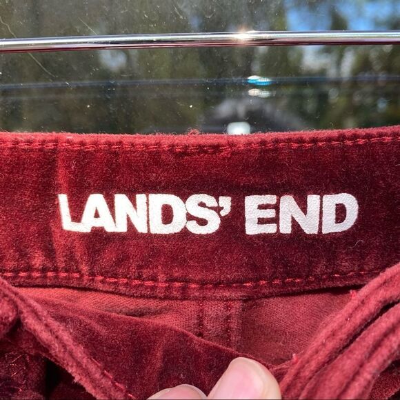 Lands End Mid Rise Slim Velvet Jeans Burgundy 6 - Picture 5 of 5